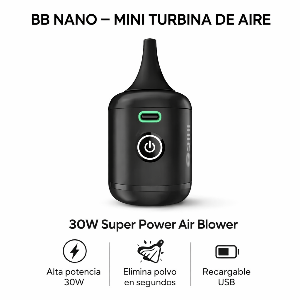 Soplador de Aire Eléctrico 30W | Limpieza de Electrónica y Celulares