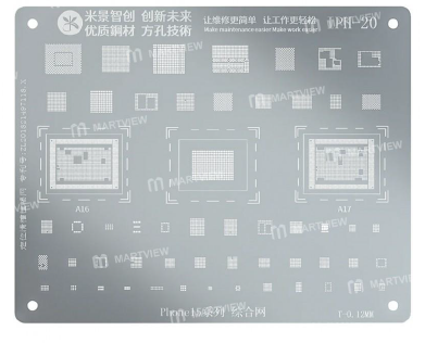 Stencil MIJING iPhone y IC | Serie 15, CPU y Reballing