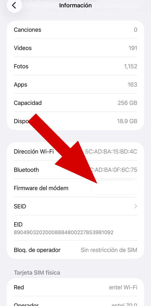 iPhone sin señal — firmware del módem en blanco, diagnóstico de baseband — ClinicCel