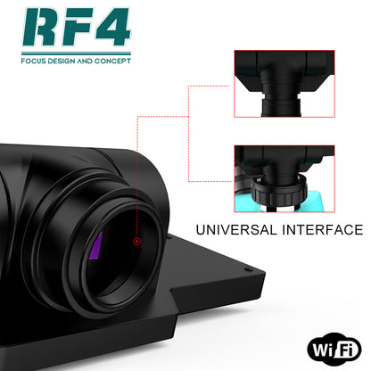 CAMARA + MONITOR RF4 PARA MICROSCOPIO TRINOCULAR