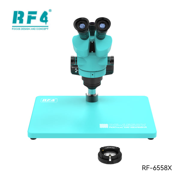 Microscopio Trinocular RF4 6558X 6.5-58X para Microsoldadura y Reparación de Celulares