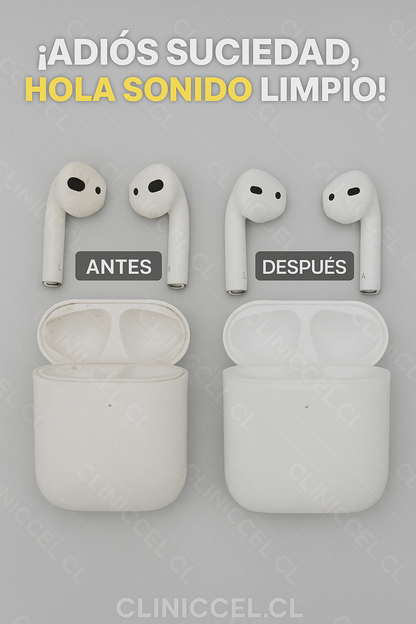 LIMPIEZA MANTENCIÓN AUDIFONOS AIRPODS GENERACIÓN 1 / 2