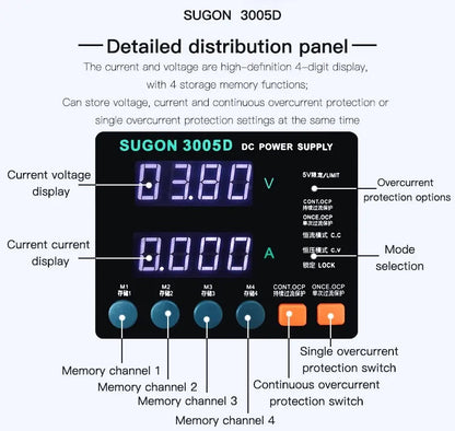 FUENTE DE PODER SUGON 3005D 30V/5A