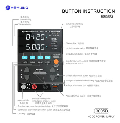 FUENTE DE PODER MIJING 3005D 30V/5A