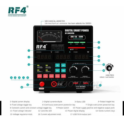 FUENTE DE PODER RF4 RF-3005PRO 30V/5A
