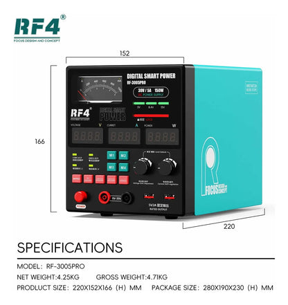 FUENTE DE PODER RF4 RF-3005PRO 30V/5A