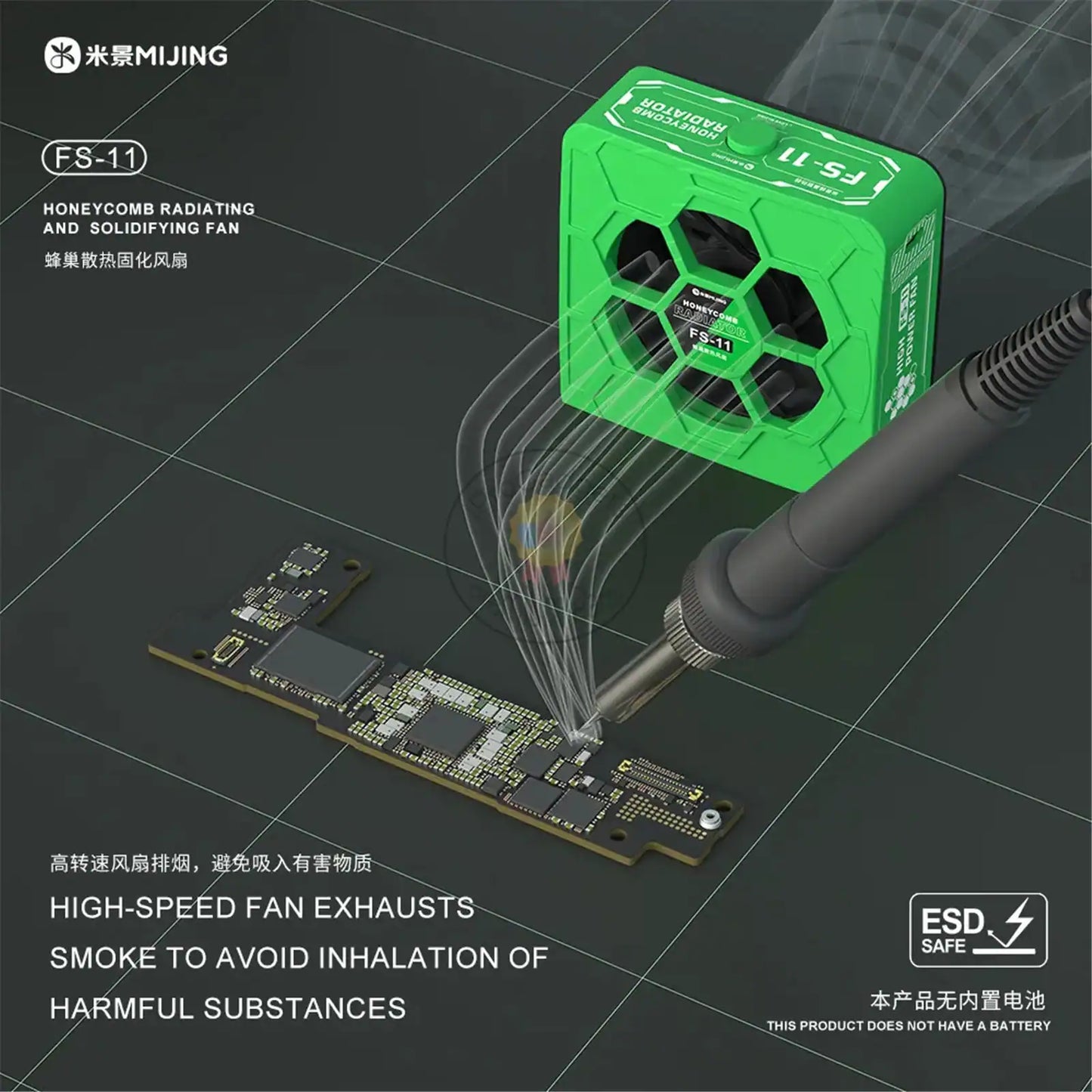 Extractor de Humo y Enfriador MIJING FS-11 con Luz UV